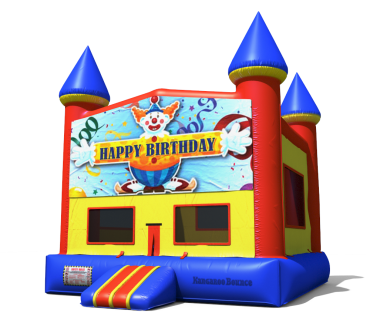 Happy Birthday Theme Castle Bouncer - $129 Rental 