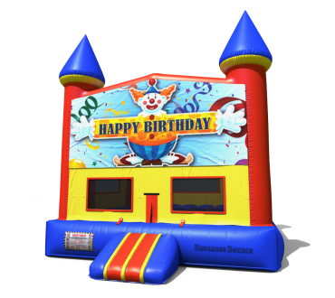 Happy Birthday Theme Castle Bouncer - $129 Rental 