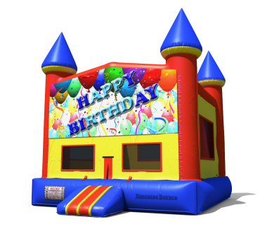 Happy Birthday 2 Theme Castle Bouncer - $129 Rental 