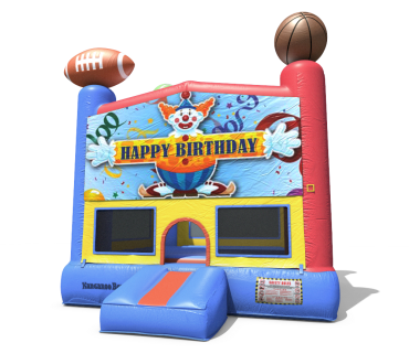 Happy Birthday Theme Sports Bouncer - $129 Rental 